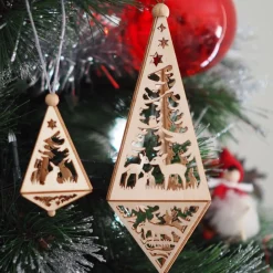 Erzgebirge Handarbeit Alpine Diamond Pair - Christmas Tree Decoration| All Tree Decorations