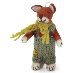 En Gry & Sif Children'S Figurines - Festive Fox House| Felt Figurines