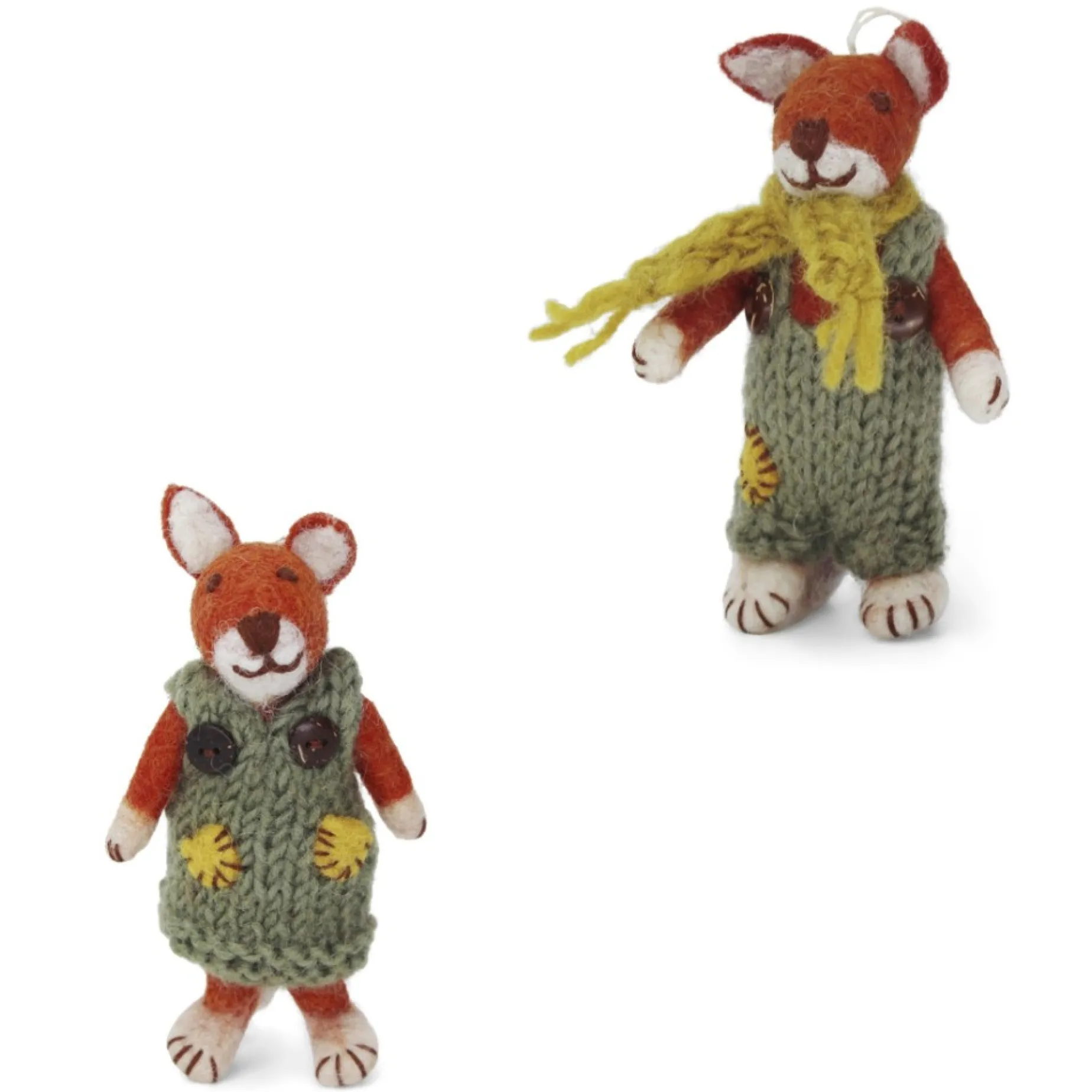 En Gry & Sif Children'S Figurines - Festive Fox House| Felt Figurines