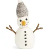 En Gry & Sif Christmas Figurine - Snowman (Grey) - Small| Felt Figurines