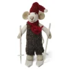 En Gry & Sif Christmas Figurine - Winter Mouse Boy (Small) On Ski'S (White)| Felt Figurines