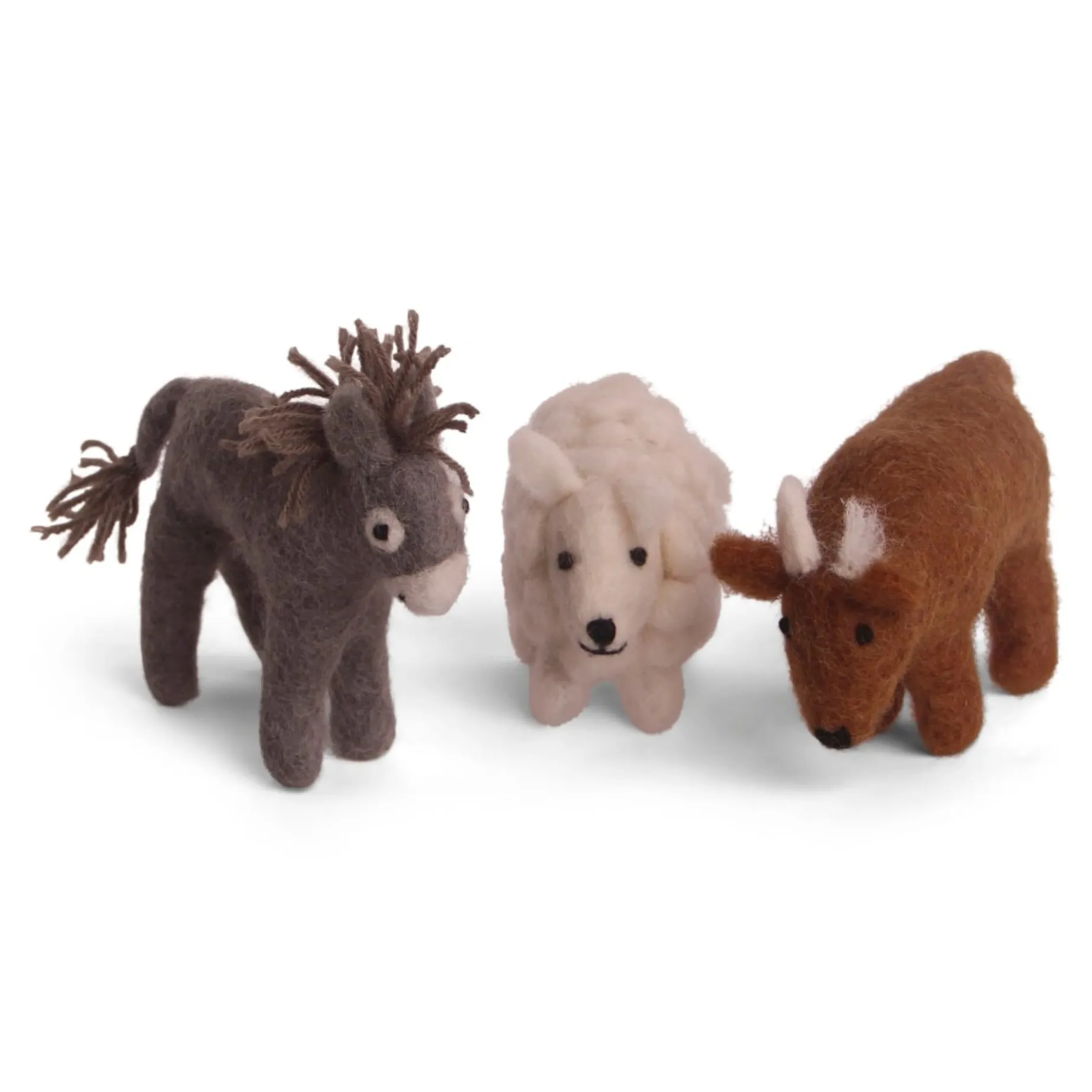 En Gry & Sif Christmas Figurines - Felt Nativity Set (11 Pieces)| Felt Figurines