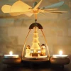 Paul Ullrich Christmas Pyramid (Medium)- Nativity (Natural)| Christmas Pyramids