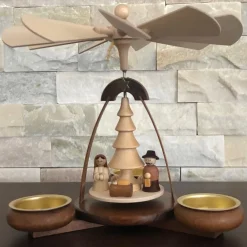 Paul Ullrich Christmas Pyramid (Medium)- Nativity (Natural)| Christmas Pyramids
