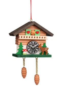 Christian Ulbricht Cuckoo Clock - Forest Cabin With Baby Deer - Christmas Tree Decoration| All Tree Decorations