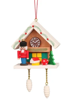 Christian Ulbricht Cuckoo Clock - Nutcracker Under Snow-Capped Roof - Christmas Tree Decoration| All Tree Decorations