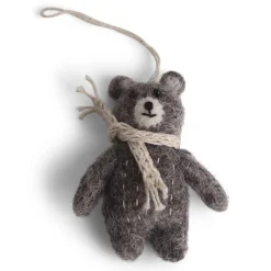 En Gry & Sif Felt Christmas Decorations - Teddy Bear Pair| Felt Christmas Tree Decorations