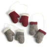 En Gry & Sif Felt Christmas Tree Decoration - Mittens (Set Of 3)| Felt Christmas Tree Decorations