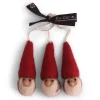 En Gry & Sif Felt Christmas Tree Decoration - Gnome Faces (Set Of 3) - Classic Colors| All Tree Decorations