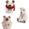 En Gry & Sif Felt Christmas Tree Decoration - Polar Bear Trio| Felt Christmas Tree Decorations