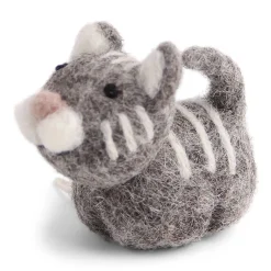 En Gry & Sif Felt Christmas Tree Decoration - Cat (Grey)| Felt Christmas Tree Decorations