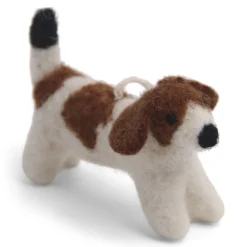 En Gry & Sif Felt Christmas Tree Decoration - Dog (Jack Russell)| All Tree Decorations
