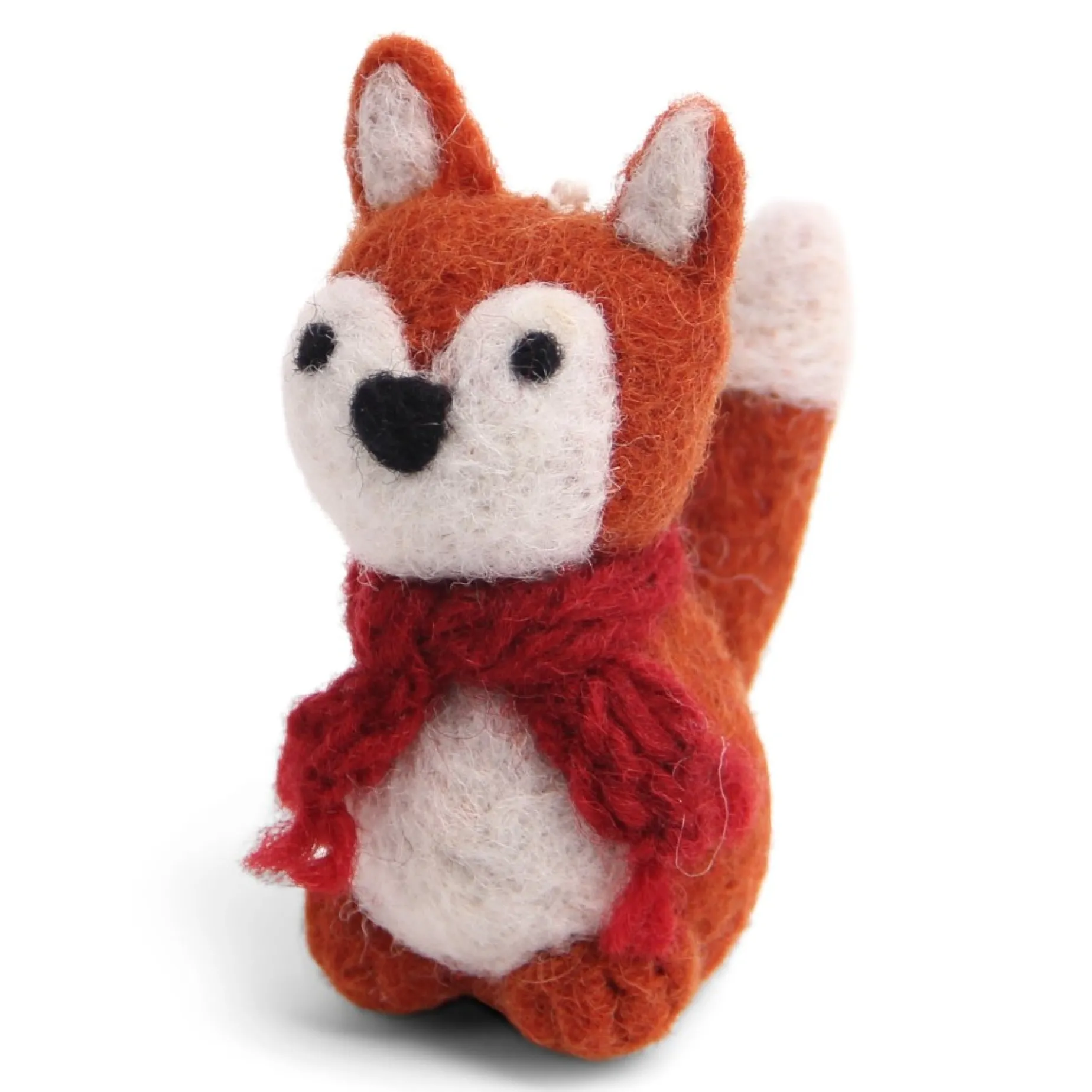 En Gry & Sif Felt Christmas Tree Decoration - Fox With Scarf| All Tree Decorations
