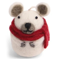 En Gry & Sif Felt Christmas Tree Decoration - Polar Bear Trio| All Tree Decorations