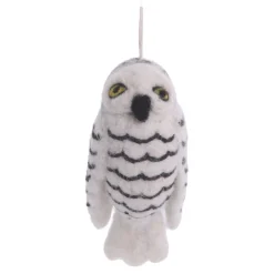 En Gry & Sif Felt Christmas Tree Decoration - Snow Owl| All Tree Decorations