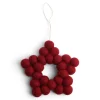 En Gry & Sif Felt Christmas Tree Decoration - Bauble Star| Felt Christmas Tree Decorations