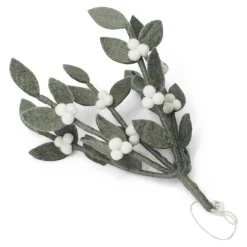 En Gry & Sif Felt Christmas Wreath - Mistletoe Branch| Felt Christmas Tree Decorations