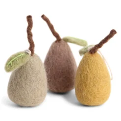 En Gry & Sif Festive Pears - Pastel (Set Of 3) - Hanging Decorations| All Tree Decorations