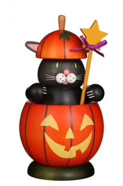 Christian Ulbricht Halloween Incense Burner - Cat In Pumpkin| Halloween Incense Burners