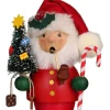 Christian Ulbricht Incense Burner - Mini - Santa With Candy Cane| Small Incense Burners