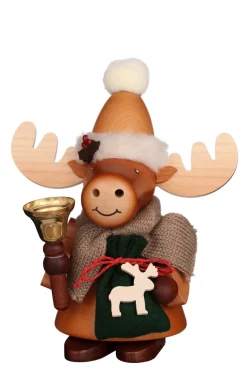 Christian Ulbricht Incense Burner - Premium - Hugo The Christmas Moose With Bell| Traditional Incense Burners