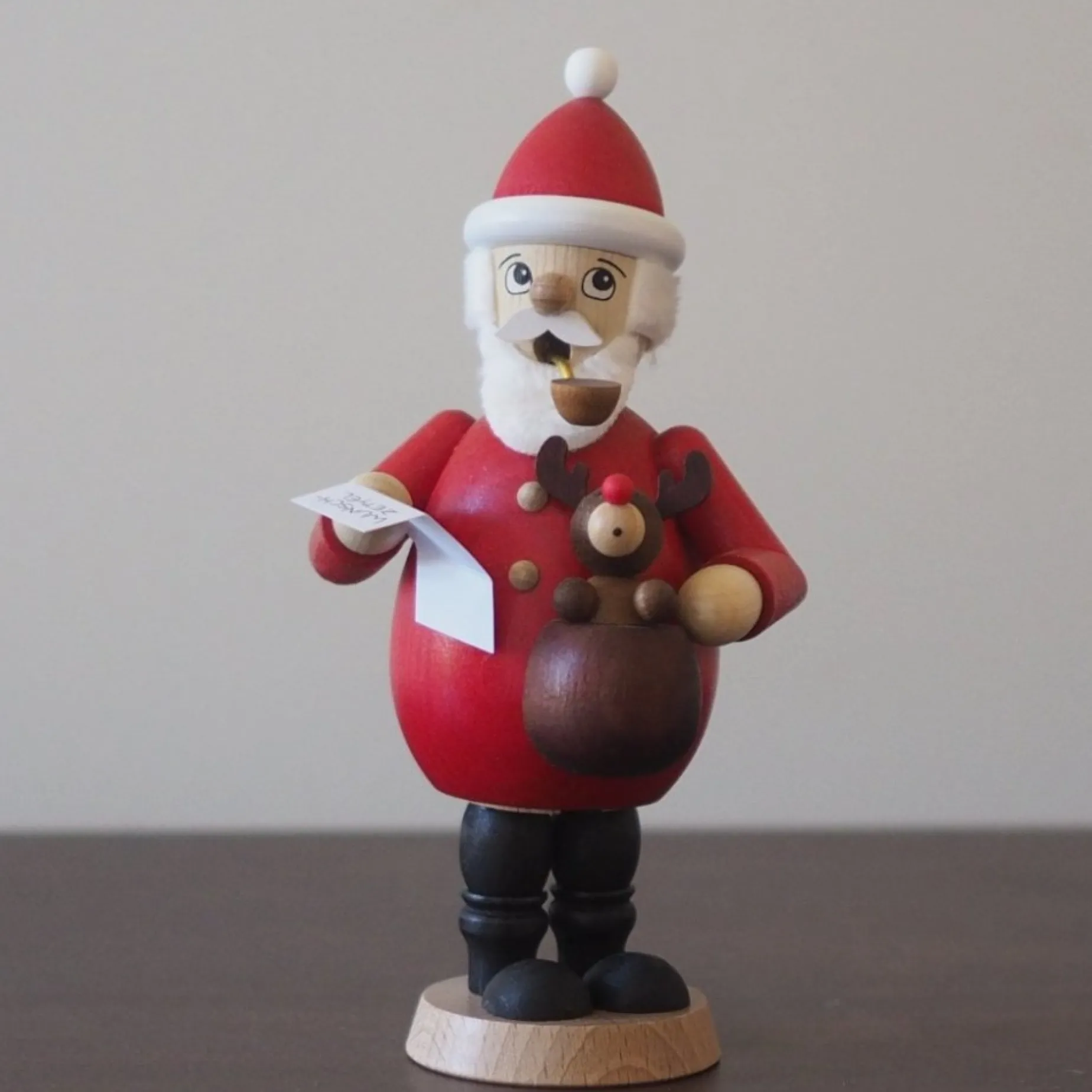 Paul Ullrich Incense Burner - Santa With Baby Rudolph And Christmas List| Small Incense Burners