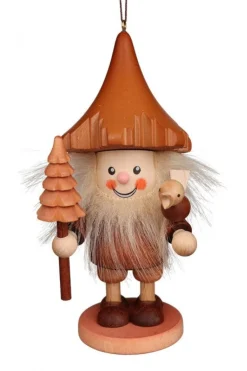 Christian Ulbricht Large Gnome Christmas Tree Decoration - Woodsman With Bird| All Tree Decorations