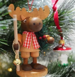 Christian Ulbricht Large Gnome Christmas Tree Decoration - Christmas Moose (Natural)| All Tree Decorations
