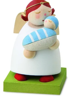 Gunter Reichel Little Angel Figurine - Guardian Angel With New Baby (Boy)| Guardian Angels