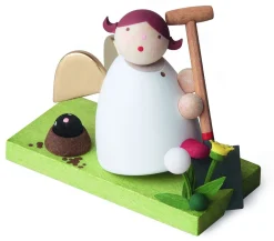 Gunter Reichel Little Angel Figurine - Guardian Angel Gardening With Spade| Guardian Angels