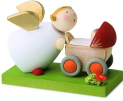 Gunter Reichel Little Angel Figurine - Guardian Angel With Baby Carriage| Guardian Angels