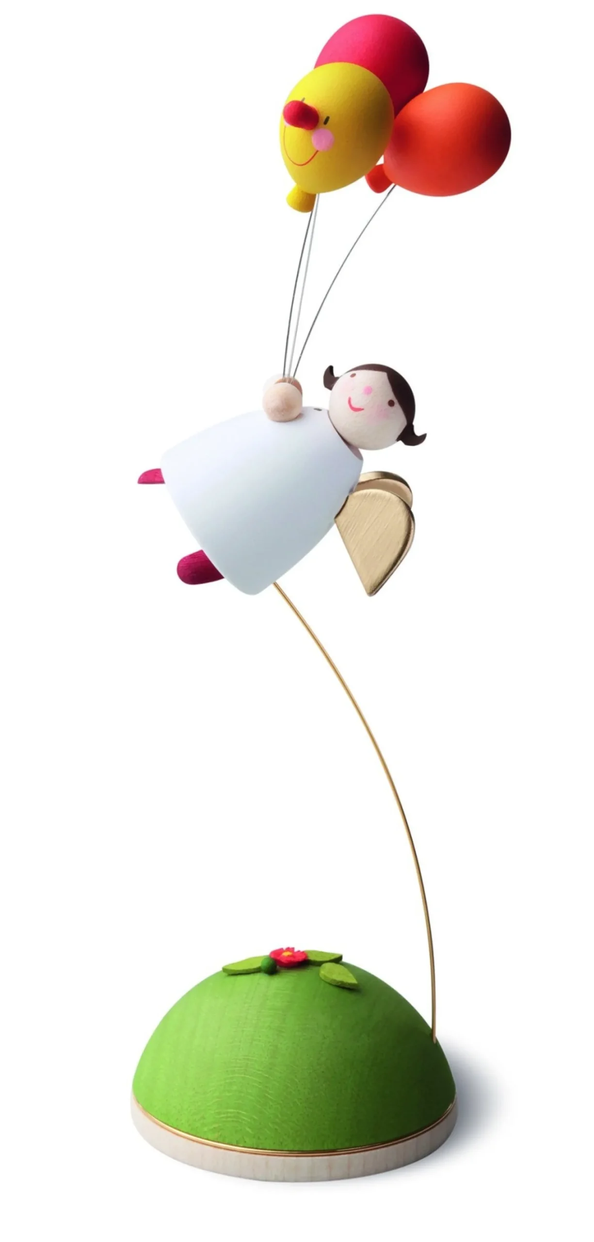 Gunter Reichel Little Angel Figurine - Guardian Angel With Balloon Trio (Floating)| Guardian Angels