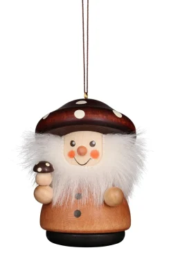 Christian Ulbricht Little Gnome Christmas Tree Decoration - Natural Mushroom Man| All Tree Decorations
