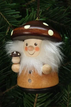 Christian Ulbricht Little Gnome Christmas Tree Decoration - Natural Mushroom Man| All Tree Decorations