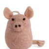 En Gry & Sif Lucky Pig (Chubby) - Hanging Decoration| Felt Christmas Tree Decorations