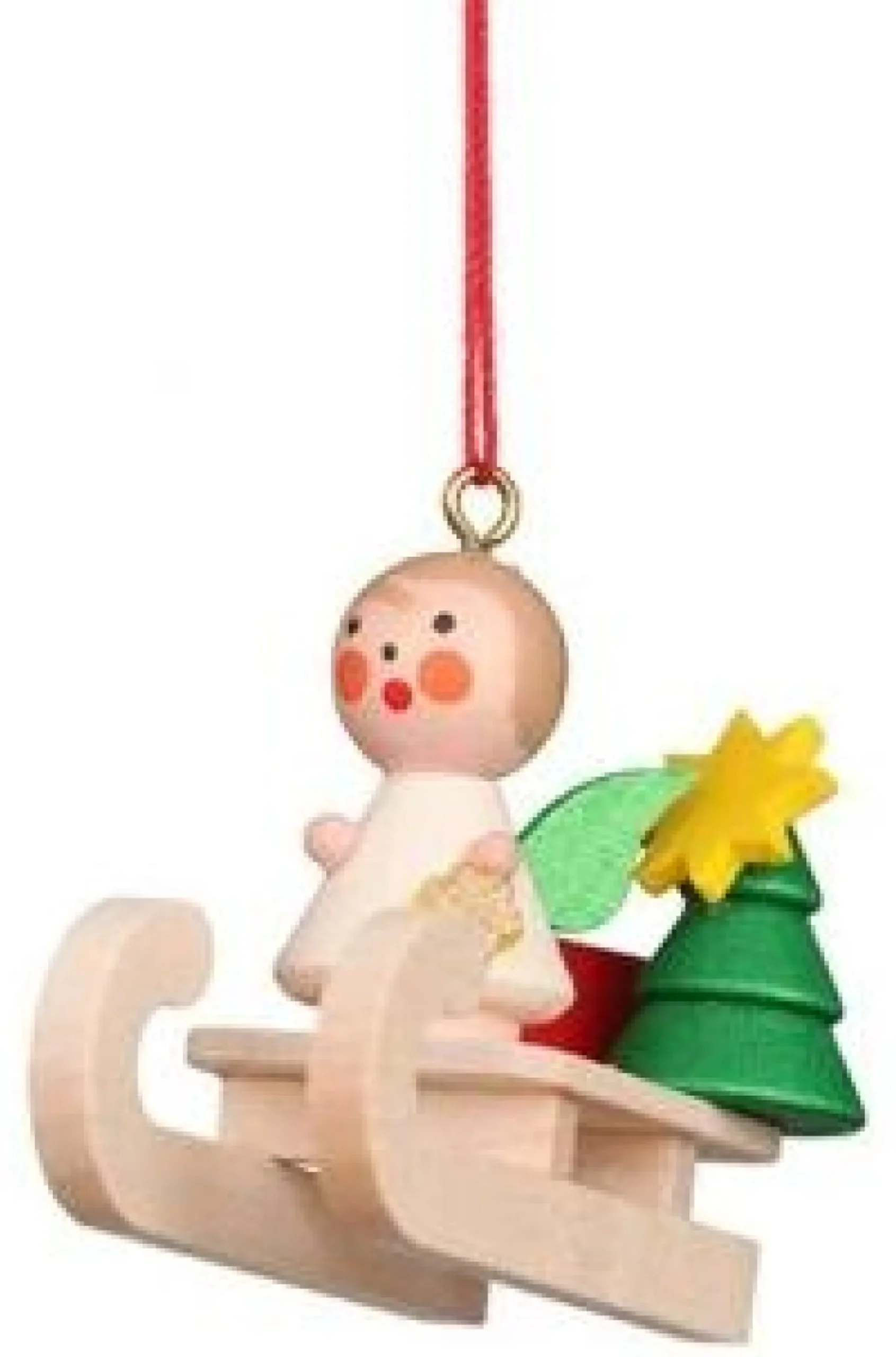 Christian Ulbricht Mini Angel - Sledding - Christmas Tree Decoration| All Tree Decorations