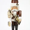 Christian Ulbricht Nutcracker (Classic) - Santa With Teddy And Storybook (Natural)| Classic Nutcrackers