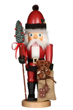 Christian Ulbricht Nutcracker (Classic) - Santa Dressed In Red With Teddy| All Nutcrackers