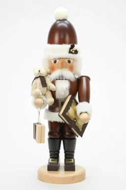 Christian Ulbricht Nutcracker (Classic) - Santa With Teddy And Storybook (Natural)| All Nutcrackers