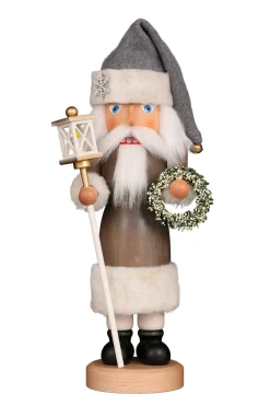 Christian Ulbricht Nutcracker (Classic) - Santa In Silver With Wreath| Classic Nutcrackers