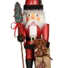 Christian Ulbricht Nutcracker (Classic) - Santa Dressed In Red With Teddy| Classic Nutcrackers