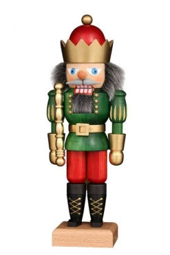 Christian Ulbricht Nutcracker (Small) - King With Gloss Green Coat| All Nutcrackers