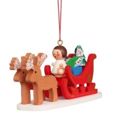 Christian Ulbricht Reindeer Sleigh With Angel - Christmas Tree Decoration| All Tree Decorations