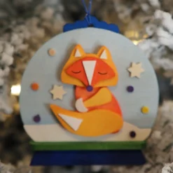 Graupner Snow Globe - Felix The Fox - Christmas Tree Decoration| All Tree Decorations