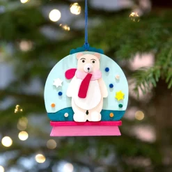 Graupner Snow Globe - Patti Polar Bear - Christmas Tree Decoration| All Tree Decorations