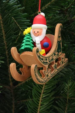 Christian Ulbricht Stencilled Sleigh - Santa - Christmas Tree Decoration| All Tree Decorations