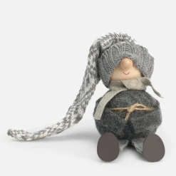 Asas Tomtebod Tomte Gnome - Cousin Gustav (Grey Knitted Cap)| Tomte Gnomes
