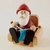 Paul Ullrich Weihnachtsmann Collectibles - Santa Knitting In Armchair| Rudolph & Friends Collectibles