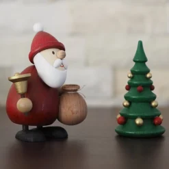 Paul Ullrich Weihnachtsmann Collectibles - Santa And Bell With Tree| Rudolph & Friends Collectibles