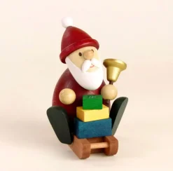 Paul Ullrich Weihnachtsmann Collectibles - Santa On A Sleigh With Bell & Gifts| Rudolph & Friends Collectibles